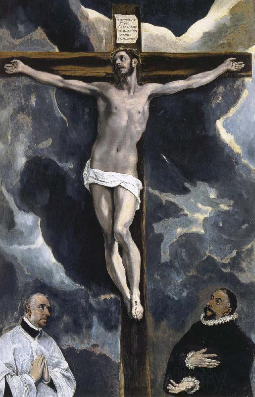 El Greco The Crucifixion with two donors
